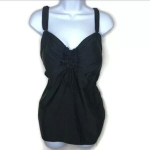 Torrid swim top, black, 3x, tankini, wire-free.